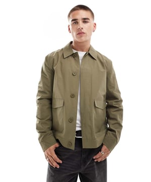 Jackets & Coats by ASOS DESIGN Outerwear upgrade Spread collar Button placket Functional pockets Regular fitSold By: Asos