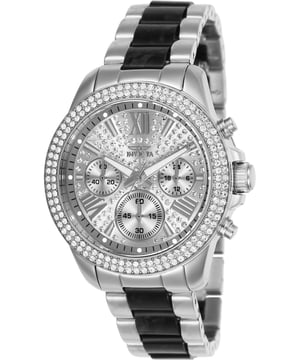 El Invicta 20510 tiene una caja de acero inoxidable de 38 millimetros con una esfera plata.
Esta modelo funciona con un movimiento de Cuarzo preciso.
Resistencia a la presión de aqua de 10 bares.
Este modelo es parte de la colección Invicta Angel.

2 años de garantía Invicta.