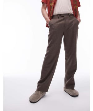 Trousers & Chinos by Topman This is Topman Regular rise Belt loops Concealed fly Side pockets Wide legSold By: Asos