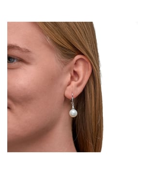 Entdecken Sie die magische Faszination der schimmernden Perlen!  Zeeme Pearls - Damen-Perl-Ohrhänger aus 925 Sterling Silber rhodiniert mit 2x Muschelkernperle weiß 10mm