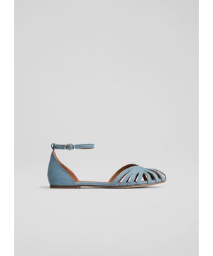 Experience elegance with the Aubrey plaited front d'Orsay, where timeless style meets modern sophistication. Crafted in blue suede, this flat features an almond toe and textured finish, ensuring every step is a statement in class. Suitable for weddings, garden parties, or a brunch, pair them with tailored trousers for daytime allure or a flowy dress for an evening out.
