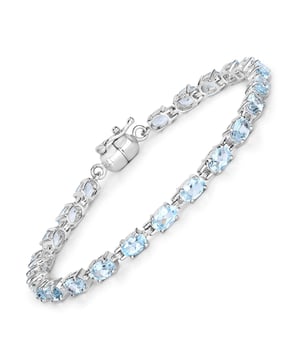 Vira Jewels – by Khushi Kotahwal Alles echt – ohne Ausnahme: echte Edelsteine, echte Edelmetalle und echte Handarbeit. Meine Leidenschaft für Schmuck und eine über 100-Jährige Familientradition im Edelsteinhandel haben mich in 2022 angetrieben meine eig  Armband 925/- Sterling Silber rhodiniert glanz Blautopas oval