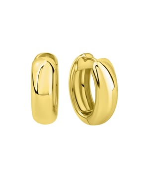 Klappcreolen aus 925/- Sterling Silber vergoldet glanz oval Ø 17mm