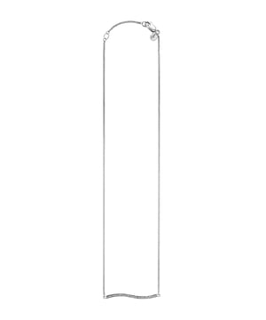 Feine Echtschmuckmarke - designed in Deutschland  cai women - Damen-Halskette in 925 Sterling Silber rhodiniert mit 29x Topas weiß in Wellenform , Kettenlänge 42+3cm