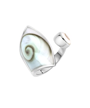 Entdecken Sie die magische Faszination der schimmernden Perlen!  Zeeme Pearls - Damen-Ring aus 925 Sterling Silber mit weißen Muscheln