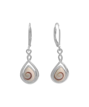 Entdecken Sie die magische Faszination der schimmernden Perlen!  Zeeme Pearls - Damen-Ohrringe aus 925 Sterling Silber rhodiniert mit weißer Muschel 35mm lang