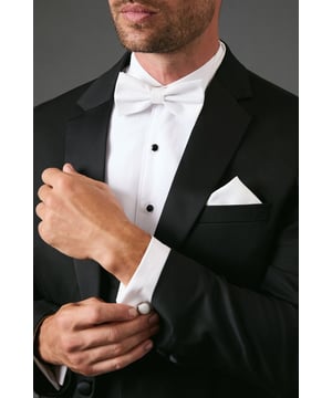 Classic pre-tied bow tie for effortless formal styling
        Matching pocket square with crisp fold for a coordinated look
        Elegant cufflinks to complete your formal ensemble
        Textured fabric adds subtle sophistication to your attire
        One-size design ensures comfortable fit for all
    
    This Burton bow tie, pocket square and cufflink set delivers everything you need for polished formal occasions. The pre-tied bow tie offers convenience without sacrificing style, while the coordinating pocket square adds that essential finishing touch to your jacket. Perfect for weddings, black-tie events or special celebrations, this set allows you to achieve a cohesive look with minimal effort. Pair with a classic dinner suit for traditional formal events, or use to add a touch of refinement to a tailored suit for semi-formal gatherings. The versatile white design works brilliantly for daytime ceremonies or evening functions alike, making this set a practical addition to any gentleman's wardrobe. Machine washable for easy care, this set combines practicality with timeless style.