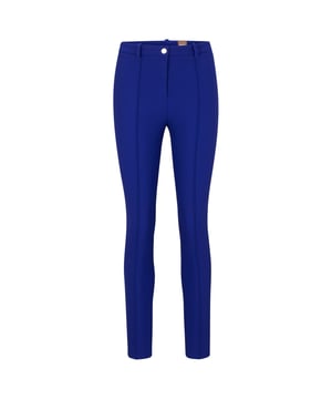 Dames BOSS Tanaina3 Slim-Fit Pants in Stretch Fabric met Pintuck Pleats in open blauw.Broek met normale taille van BOSS Womenswear, slank gesneden in stretchstof gemengd met katoen en afgewerkt met pintuckplooien.- Slim fit- Normale taille- Knoop- en ritssluiting- Slanke pijpen- Pin-tuck- Zakken onder achter: Pasvorm voetwijdte: 29cm (11.4 inches)- Hoofdmateriaal: 59% Polyester 29% Viscose 7% Katoen 5% Elastaan.   Zakken: 100% Katoen.  Machinewasbaar.- Ref: 50500867-498
