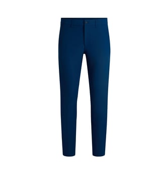 Mens BOSS T Commuter Slim-Fit Chinos in easy-iron four-way stretch fabric in open blueTimeless slim-fit chinos by BOSS Menswear  crafted from easy-iron four-way stretch fabric for optimum comfort. Designed with a quick-dry  water-repellent finish. Featuring a customisable waistband with drawstrings that can be worn inside or out  along with an integrated card-holder and coin-catcher pocket for wallet-free commuting.-Slim fit- Regular rise- Button and zip closure- Tapered leg- Pockets bottom back: Patch pocket- Fit foot width: 33cm- 92% Polyester  8% Elastane  pocketing: 100% Polyester.  Machine washable- Ref: 50495497-494