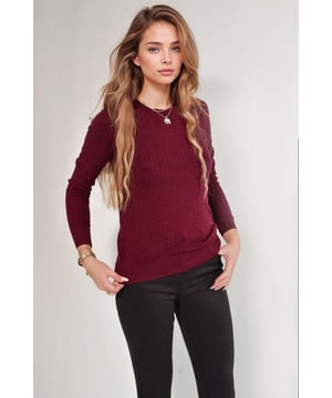 A classic cable knit jumper made in a soft fine knit, to sit neatly under a gilet or jacket. The light weight of this jumper makes it the perfect transition top for autumn wear, combining cosiness with comfortable daily style, finished with set-in sleeves and stretchy rib to the cuffs, hem and neckline
Fine Cable Knit
55% Cotton, 40% Nylon, 5% Acrylic
Round Neck
24" Shoulder to Hem
Long Sleeve
Sizing: As expected 
Fit: Semi Fitted.