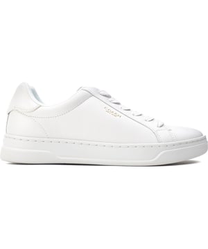 Kick off the day in style, with these High Line court trainers from Coach, merging a sporty court design with contemporary sophistication and fashion chic. This distinguished staple is made from high-quality leather and paired with a side-stitched rubber outsole and padded features for extra comfort while preserving a court-style appearance. Fully lined and adorned with the iconic coach branding, these fabulous sneakers have a lux athleisure silhouette.