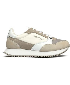 These pristine white suede trainers from Valentino blur the line between athletic performance and luxury fashion. The Italian craftsmanship shines through in every detail, from the plush suede upper to the supportive EVA sole that delivers all-day comfort. Complete with signature Valentino branding and presented in a branded shoe bag, the Dred trainers bring sophisticated sportswear sensibilities to your everyday wardrobe.