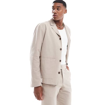 Co-ords by Selected Homme Part of a co-ord set Trousers sold separately Notch collar Button placket Functional pockets Regular fitSold By: Asos