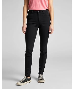 GB - Lee- SCARLETT HIGH - SCHWARZES WASSER - 61% BAUMWOLLE 25% POLYESTER 12% VISKOSE 2% ELASTHAN - Skinny Fit