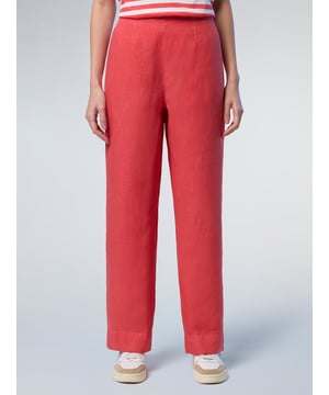 Luftige Sommereleganz vom Feinsten. Diese Hose mit weitem Bein und hoher Taille ist aus umweltfreundlichem European Flax™ hergestellt: zertifizierte gentechnikfreie Fasern, die in Europa ohne Bewässerung angebaut werden. Mit Abnähern vorne und Gummizug hinten für Stil und Komfort gleichermaßen.
