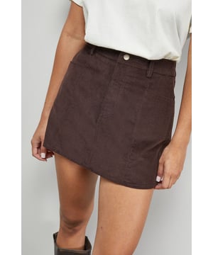 Cord Micro Mini Skirt