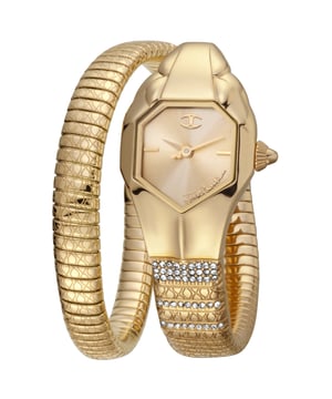 Just Cavalli Women's Just Glam EVO 2 champagne Dial Yellow Gold Bracelet Watch