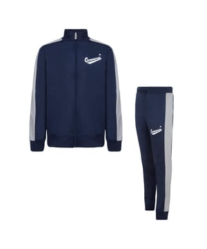 Stand-up collar.Full zip fastening.Side pockets.Elasticated waistband and cuffs.Printed logo.