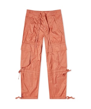 • Brand: Isabel Marant
 • Material: MAIN MATERIAL:60% VISCOSE 21% COTTON 14% SILK 5% ELASTANE
 • Design: Taking the elegant route as as always, these cargo pants are less military and more bohemian with a lightweight silk-blend fabric accented with layered panels and ties at the leg. The level of volume is up to you thanks to drawstrings at the hem.
 • Colour: Peach
 • Style: Drawstring Waist, Leg & Hem, Zip Fly, Cargo Leg Pockets, 2 Side Pockets, 2 Back Pockets,