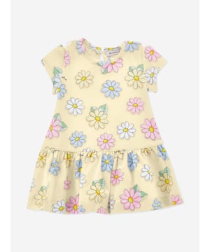 Monnalisa incorporate passion and innovation into their beautifully crafted designs. This baby girls t-shirt dress is woven in refined cotton jersey with a gathered frill. Features multicoloured daisy patterning all over for a charming effect. Round Neckline Sleeveless Low Waist Teardrop Closure On Back 93 Cotton, 7 Elastane