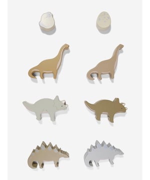 The Konges Slojd wooden dinosaurs are a captivating addition to your child's toy collection, offering a world of prehistoric exploration and imaginative play. Crafted with attention to detail and durability, these wooden dinosaurs provide endless adventures and learning opportunities. 8 Large Stackable Dino Blocks Made From 100 MDF The Blocks Come In a Cotton Drawstring Bag 12 x 2.5 x 14 cm This Product is Made Of FSC-Certified MDF 24m