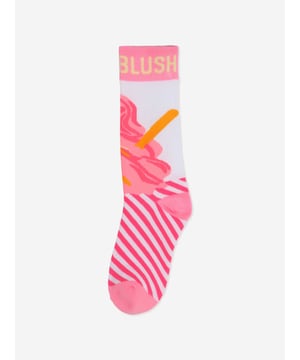 Introducing the delightful Billieblush Girls Ice Cream Socks in Pink, a chic addition to any young lady's wardrobe for SS2025. Expertly crafted to combine fashion with comfort, here's why these socks are a must-have Charming Ice Cream Design Eye-catching and fun, perfect for vibrant personalities. Luxurious Comfort Crafted from premium materials, ensuring softness and durability for daily wear. Ideal for SS2025 Bright, pastel colourway aligns superbly with springsummer trends.Elevate her ensemble with these exquisite socks from billieblush. Available nowwhere style meets whimsy!