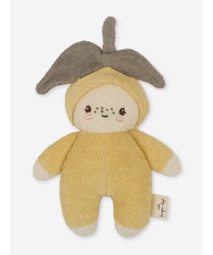 Introducing the Baby Mini Lemon Soft Toy from renowned designer Konges Slojd, a delightful addition to your unisex baby's nursery! Encased in a beautiful ivory hue, this high-caliber creation brings a touch of luxury to childcare. Unique Design This exquisite Soft Toy in a vivid yellow lemon shape provides chic contemporary appeal, adding a refreshing splash of colour to any nursery setting. Soft and Safe Carefully tailored from top-quality materials, this toy guarantees optimum safety and plush cosiness for your precious little one's endless explorations. Perfect Nursery Adornment With its playful design and plush comfort, the Baby Mini Lemon Soft Toy is not only a fantastic plaything, but also a charming décor accessory for your baby's nursery.Transform your baby's playtime with this endearing designer soft toy. Order now for a nursery as stylish as your beloved child!