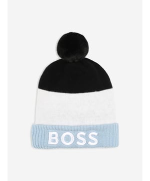 Elevate your child's style this AW2024 with the Boys Embroidered Logo Bobble Hat in Grey from BOSS. Crafted with meticulous attention to detail, this hat is an essential addition to any young trendsetter's wardrobe. The features include Luxurious Grey Hue Perfectly matches any outfit, ensuring versatility and style. Signature Embroidered Logo Subtle yet iconic, adding a touch of designer elegance. Premium Fabrication Offers warmth and comfort during cooler weather, ideal for outdoor adventures. Classic Bobble Design Adds a playful twist to this sophisticated piece.Refresh his look with a touch of luxury shop now!