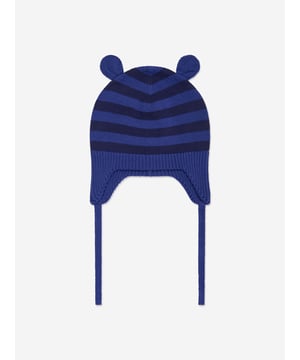 Introducing the luxurious Baby Boys Damson Knit Hat With Ears in Blue by the bonnie mob, perfect for AW2024. Designed with exceptional care, this hat combines playful charm and warmth for your little one. Charming Ears Detail Fun and functional, the cute ear accents are a highlight, ensuring your boy stands out. Premium Comfort Crafted from the finest knit for a soft, snuggly feel, keeping your baby cosy on chilly days. Vibrant Blue colour A rich blue hue adds a splash of colour to any outfit, making it both stylish and versatile.Elevate your child's cold-weather style now with this exquisite knit hat!