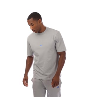 Mens HUGO Nieros Regular Fit Cotton Jersey T-Shirt with blue logo patch in open greyAdd the HUGO signature to your casual collection with this regular-fit T-shirt by HUGO Menswear.- Single-jersey cotton.- Blue logo patch at centre chest.- Regular fit- Neckline: Crew neck- Short sleeves- Standard length- 100% Cotton.  Machine washable- Ref: 50509991-084