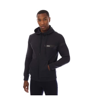 Heren Hugo Boss Holy-Allee 3 Zip Hoodie in donkerblauw.- Verstelbare capuchon met trekkoord.- Ritssluiting.- Praktische kangoeroezakken.- Boss-logo.- Normale pasvorm.- 95% Katoen 5% Elastaan.- Ref: 50530287402