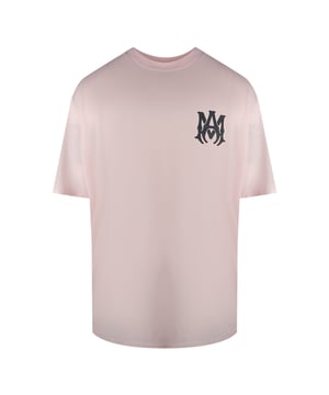 Crafted from 100% pure cotton, the AMIRI Puff Logo Pink T-Shirt offers exceptional comfort and breathability for everyday wear. Its vibrant pink hue and distinctive puff logo design make a bold fashion statement, perfect for those who want to stand out with a stylish edge. This men's tee combines premium quality with contemporary streetwear appeal, ensuring durability and a flattering fit. Elevate your wardrobe with this eye-catching piece that effortlessly blends comfort and trendsetting style