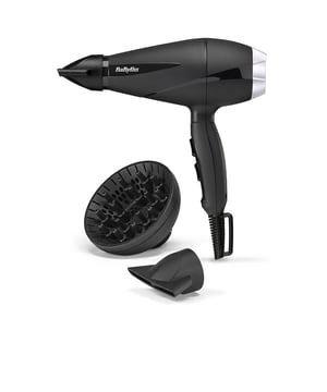 BaByliss Secador de Pelo Turbo Pro 2100, potente 2100W, Motor AC, Fabricado en Italia, 2 boquillas concentradoras, difusor, tecnología iónicaSecador profesional de 2100 W con motor AC de alto rendimiento.&nbsp,Gracias a su tecnología iónica antienccrespamiento, permite un secado rápido con resultados suaves, brillantes y sin encrespamiento.Incluye un difusor ideal para resaltar los rizos naturales, aportando volumen y definición.&nbsp,Fabricado en Italia, este secador combina calidad, potencia y durabilidad para un rendimiento profesional en cada uso.