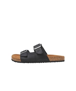 Heren sandalen van het merk Jack & Jones. De sandaal is gemaakt van hoogwaardig Leather.  Merk: Jack & JonesModelnaam: LouisCategorie: heren sandalenMaterialen: LeatherKleur: zwart