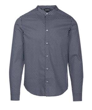 100% algodón; Camiseta Emporio Armani;  Modelo: 3H1C781N88Z F902;  Mano de obra de alta calidad;  100% algodón;  manga larga;  cuello alto;  Tapeta de siete botones;  puños deportivos;  Detalles del logotipo de Emporio Armani.