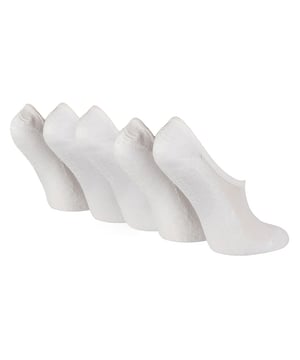 Wildfeet - 5 Pack Ladies Low Cut Shoe Liner Socks With Grips: Introducing the Wildfeet Ladies Low Cut Shoe Liners, the perfect blend of style, comfort, and functionality. These low cut trainer style liners are designed for the active woman on the go. Featuring non-slip silicone grippers that keep your feet firmly in place and cushioned soles that offer optimal comfort and support. Made from super soft bamboo fibres, these liners are gentle on your skin, making them great for those with sensitive skin. The moisture-wicking properties of the bamboo fibres keep your feet dry and fresh, even during the most intense workout sessions. . Wild Feet is a range of socks featuring cool designs, bold colours and quirky catchphrases - from pugs and penguins, to lions and llamas! Choose from a range of styles for men and ladies, from dress to trainer socks. There are even some sporty styles available!. These socks are available in Black or White. They come in one size: Ladies 4-8 UK, are made from 81% Viscose (from Bamboo), 17% Polyester, 2% Elastane and are machine washable. Extra Product Details: Ladies Wildfeet Shoe Liners Low Cut Style Bamboo Rich Fibres Cushioned Foot Great For Sensitive Skin Non Slip Silicone Grips Available in Black or White Moisture Wicking Soft & Breathable One Size: 4-8 UK Machine Washable