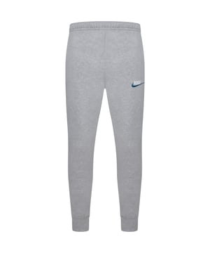 Kick back in style with these men's Foundation Joggers from Nike.  In a Dark Grey Heather colourway, these standard fit joggers are made with soft fleece for snug comfort. They feature an elastic waistband with a drawcord to adjust the fit, with ribbed ankle cuffs to hold the shape. With side pockets for easy storage, they're finished with signature Swoosh branding embroidered to the thigh