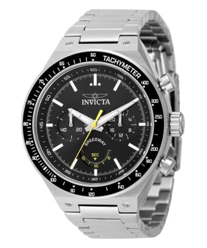 El Invicta 49376 tiene una caja de acero inoxidable de 44 millimetros con una esfera negro.
Esta modelo funciona con un movimiento de Cuarzo preciso.
Resistencia a la presión de aqua de 5 bares.
Este modelo es parte de la colección Invicta Speedway.

2 años de garantía Invicta.