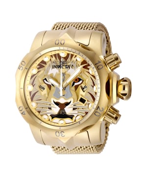 De Invicta 48172 heeft een roestvrijstalen horlogekast van 54 millimeter met een gouden wijzerplaat.
Dit model wordt aangedreven door een accuraat Quartz uurwerk.
10 bar waterdicht.
Dit model is onderdeel van de Invicta Venom collectie.

Inclusief 2 jaar garantie.