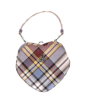 VINTAGE, RRP AS NEW
The Vivienne Westwood Belle Heart Clutch Bag in multicolor leather is a whimsical statement piece, featuring a sculptural heart shape and vibrant, artistic print that captures the brand’s avant-garde spirit. Crafted with smooth leather and finished with the signature Orb emblem, it’s both playful and luxurious. **Styling Tip:** Pair it with a minimalist dress or sleek jumpsuit to let the bag shine as your standout accessory.

 Vivienne Westwood Belle Heart Clutch Bag in Multicolor Leather

Condition: Excellent
Signs of wear: No retail tag, No visible sign of wear., 
Packaging: Dust bag
Color: Multicolor | multicolor
Material: Leather
Size: One Size | One Size
Measurements: Width: 10; Height: 180; Length: 200; Handle drop: 0; Strap length: 0
SKU: NAPPUGBBA487805W