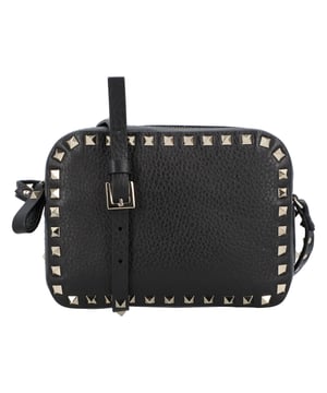 - Textured bag shoulder strap with studs logo print on the back zip main compartment and flat pocket
- 100% Calf leather bos taurus
- Made in European Union
- DImensions: Width: 18.5cm, Height: 13.5cm, Depth: 6.5cm, Minshoulderstraplength: 52cm, Maxshoulderstraplength: 57cm Measurments:  width: 185 mm height: 135 mm strap length: 570 mm