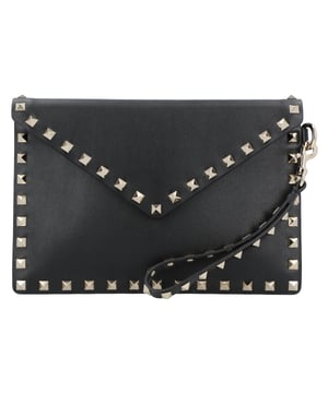 - Rockstud pouch
- Platinum-finish studs
- Magnetic clasp closure
- Made In Italy
- SS24
- Calfskin
- Dimensions: Width: 22.5cm, Height: 15.5cm Measurments:  width: 225 mm height: 155 mm