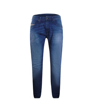 Elevate your casual wardrobe with the Diesel Larkee-X Dark Blue Denim Pants, crafted from a premium blend of 99% cotton and 1% elastane for lasting comfort and subtle stretch. Featuring a classic five-pocket design, these jeans offer both practicality and timeless style. The rich dark blue wash adds versatility, making them perfect for day-to-night wear. Designed to fit comfortably while maintaining a modern silhouette, the Larkee-X pants are an essential addition for those who value quality and effortless style in their denim collection