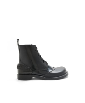 Composition: 100% calf leather  

Inner: Leather
Insole: Leather
Sole: Rubber
pull tab at the rear
Round toe
Front lace-up closure
back logo relief
Made in  Italy
Gender: MEN
Product code: M816285X86_1100
Code: SHO LW 1 LA FW24 11390