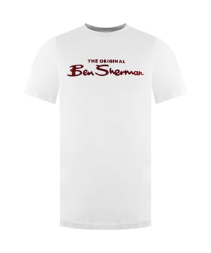 The Ben Sherman Logo Men’s T-Shirt is a wardrobe staple that blends timeless British style with everyday comfort. Crafted from soft, breathable cotton, this crew neck tee features the iconic Ben Sherman logo across the chest, offering a clean and casual look. Whether worn on its own or layered under a jacket, it’s perfect for relaxed weekends, casual outings, or off-duty style.
Key Features
Soft Cotton Fabric

Made from high-quality 100% cotton for a soft, breathable, and comfortable feel.

Classic Crew Neck Design

Timeless neckline with ribbed trim for a clean, structured look.

Signature Ben Sherman Branding

Features a bold, printed Ben Sherman logo on the chest—instantly recognizable and stylish.

Regular Fit

Offers a relaxed yet tailored fit for versatile everyday wear.

Short Sleeves

Standard sleeve length ideal for warm weather or layering under jackets and hoodies.