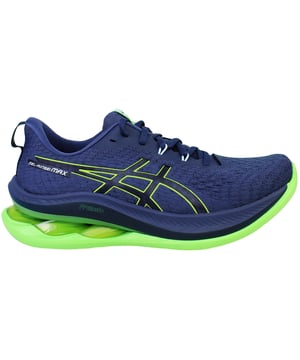 Experience plush cushioning and dynamic energy return with the ASICS Gel-Kinsei Max in striking blue. Designed for neutral runners who crave maximum comfort and responsive support, this shoe blends advanced technology with a sleek, modern look for your daily runs and longer training sessions.
Key Features:
FF BLAST™ PLUS ECO &amp; FF BLAST™ Cushioning: 

Dual-layered lightweight foam offers soft landings with a lively, springy feel—partly made from eco-friendly materials.

Hybrid GEL™ Technology: 

Combines traditional GEL cushioning with a foam core in the heel to provide superior shock absorption without added weight.

TPU Propulsion Plate: 

Enhances midfoot stiffness for smoother toe-offs and improved energy efficiency during your stride.

Engineered Mesh Upper: 

Breathable, supportive, and partially made with recycled materials for an environmentally conscious design.

OrthoLite™ Sockliner: 

Cushions your step and helps manage moisture, keeping feet comfortable on longer runs.

AHARPLUS™ Outsole: 

Durable rubber in high-wear areas ensures solid grip and longevity on the road.