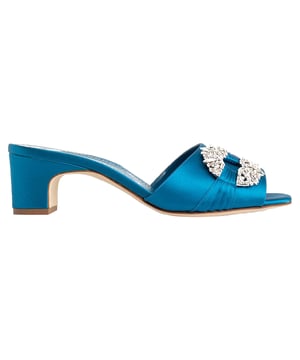 Composition: 100% Silk  

Inner: Leather
Insole: Leather
Sole: Leather
Round toe
Branded insole
Heel 5 cm
Slip-on design
Round crystal buckle
Made in  Italy
Gender: WOMEN
Product code: 4231661_4055
Code: SHO OH 2 ML FW24 11834
 Measurments:  height: 50 mm