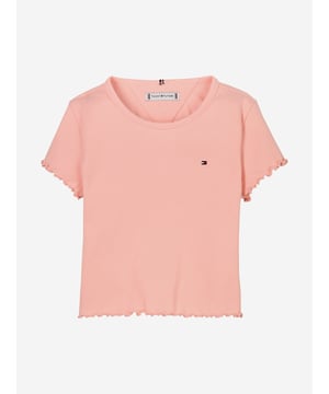 Introducing the exquisite Tommy Hilfiger Girls Essential Rib Top in Pink a quintessential addition for the discerning young lady's SS2025 wardrobe. Elegantly Tailored Crafted with precision, this top features a chic, snug fit that accentuates a graceful silhouette. Vibrant Pink Hue Radiating charm, its delightful pink shade ensures your girl shines on every occasion. Premium Fabric Soft, stretchable ribbed fabric guarantees comfort while offering durability for all-day play.Refine her style with Tommy Hilfiger's timeless elegance. Perfect for any event where fashion and comfort must go hand-in-hand.