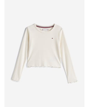 Discover the epitome of luxury and style with the Tommy Hilfiger Girls' Slub Knit Long Sleeve Top in refined Ivory. Tailored for SS2025, this exquisite piece is essential for any young lady's wardrobe. Crafted from premium slub knit for exceptional comfort Elegant ivory hue, perfect for versatile styling Long sleeves ideal for cooler spring daysElevate her fashion ensemble this season with this sophisticated yet playful top from Tommy Hilfiger. Exceptional in quality styleorder today!
