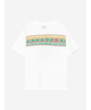Introducing the Etro Boys Striped Pattern T-Shirt in Ivory a quintessential piece for the SpringSummer 2025 season. Elegantly crafted, this t-shirt integrates classic charm with modern personality, making it an indispensable addition to your boys wardrobe. Discover its exquisite features Refined Stripes Horizontal ivory stripes exude a chic, timeless aesthetic, ensuring your young one remains at the forefront of style. Premium Fabrication Constructed from the finest materials, it promises both luxury and durability. Versatile Elegance Seamlessly transitions from casual outings to more sophisticated events.Enhance your boys collection with this distinguished piece by Etro. Ensure he shines with understated elegance this season.